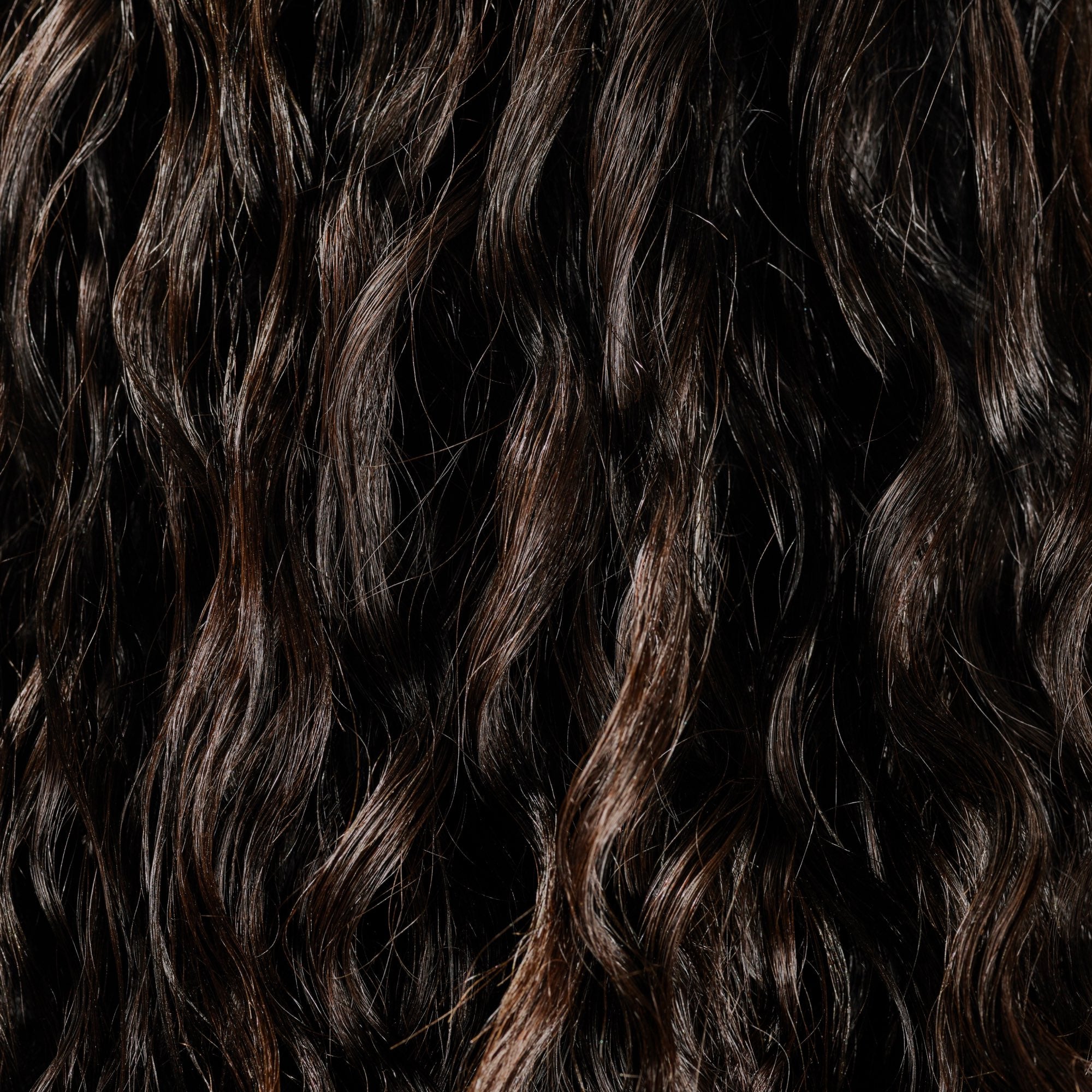 Shiny hair with curls